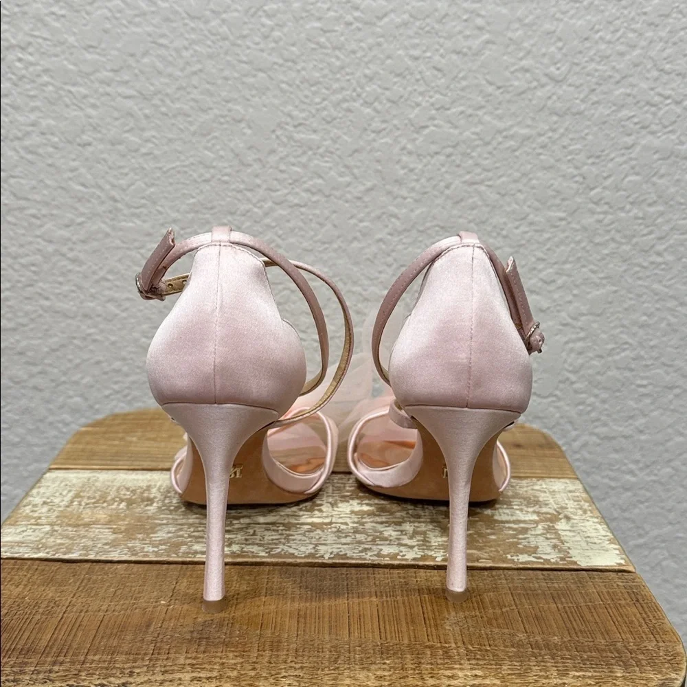 Badgley Mischka Terris Tulle Poof Bow Heel Pink Blush Size 6 - Picture 5 of 8